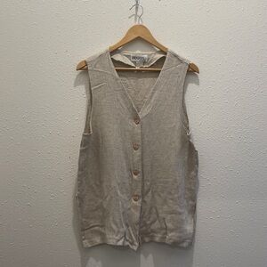 Vintage Briggs oatmeal button up vest